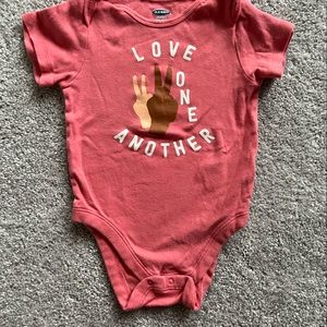 Old navy onesie. Love one another. 18-24m